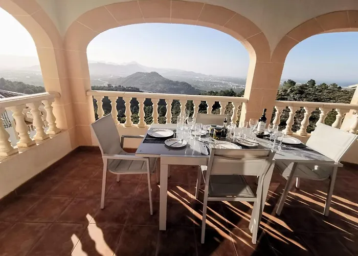 Self Contained, Detached Hillside Villa Near Oliva With Stunning Vistas